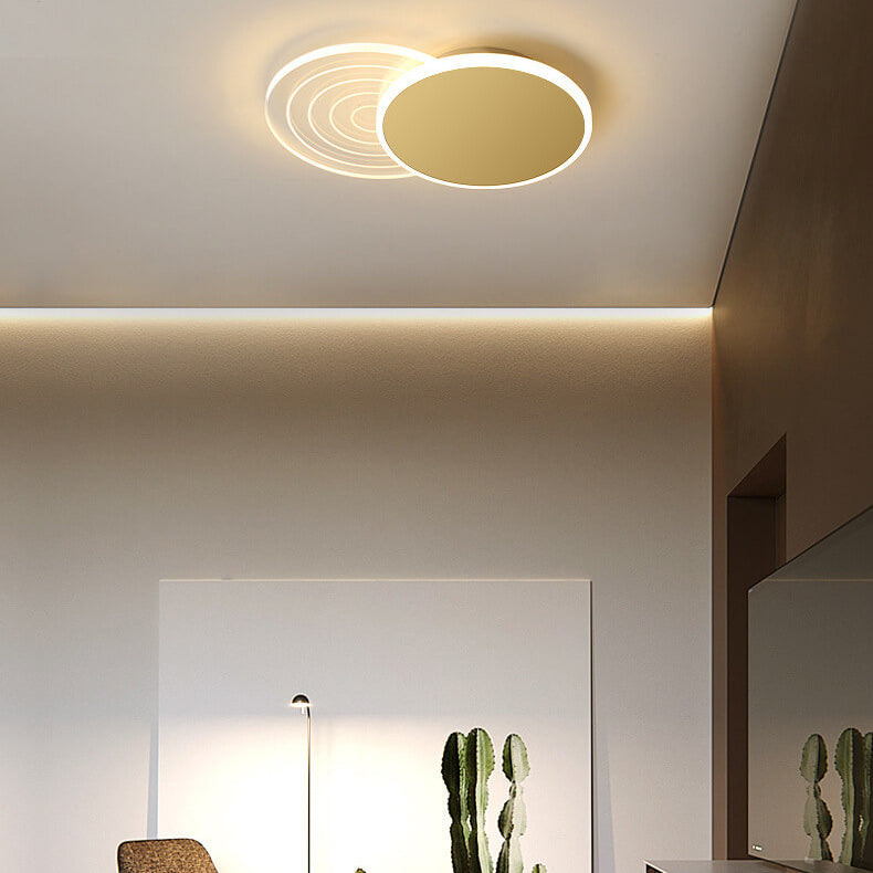 تصميم بسيط هندسي متداخل مبتكر لمصباح LED مثبت على السقف 