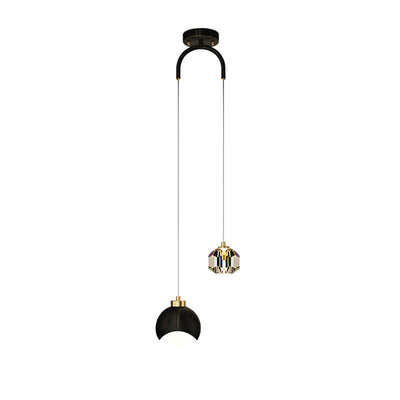 Style européen lumière luxe fer laiton LED île lumière lustre 