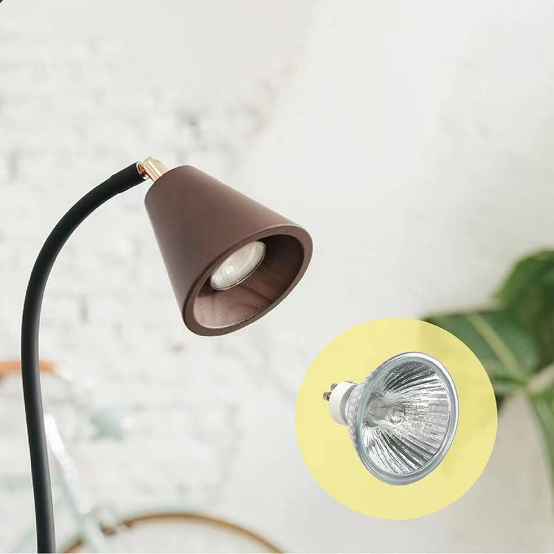 Lampe de Table à 1 Lumière en Bois avec Cire Fondante Parfumée et Poteau Réglable Moderne 