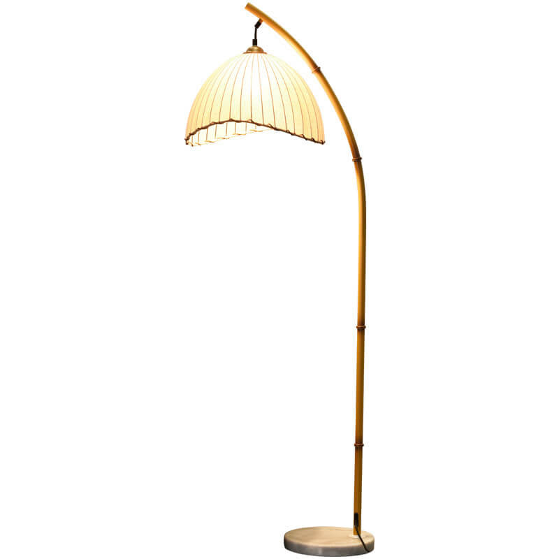 Retro Zen Simulation Bamboo Pole 1-Light Standing Floor Lamp