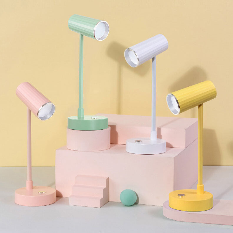Nordic Minimalist Solid Color USB Rechargeable LED Reading Table Lamp