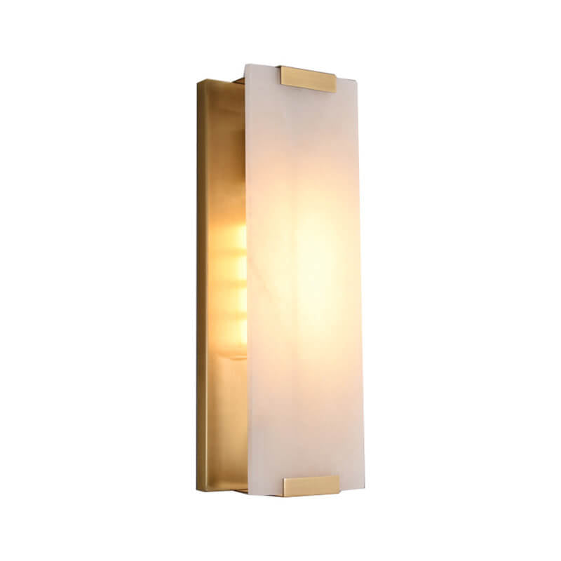Diseño de Tira de Mármol de Cobre de Lujo Luz Nórdica Aplique de Pared de 3 Luces 