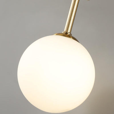 European Vintage Minimalist Orb Hardware Glass 3-Light Wall Sconce Lamp