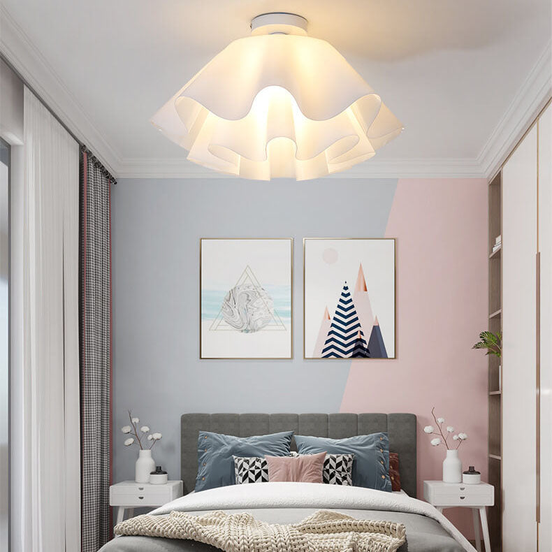 Modern Acrylic Scandinavian Style Petal 1-Light Flush Mount Light