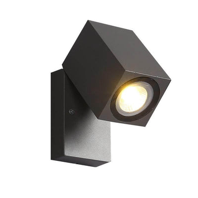 Modern Outdoor Waterproof Square Spotlight Adjustable Angle LED Garden Wall Sconce Lamp