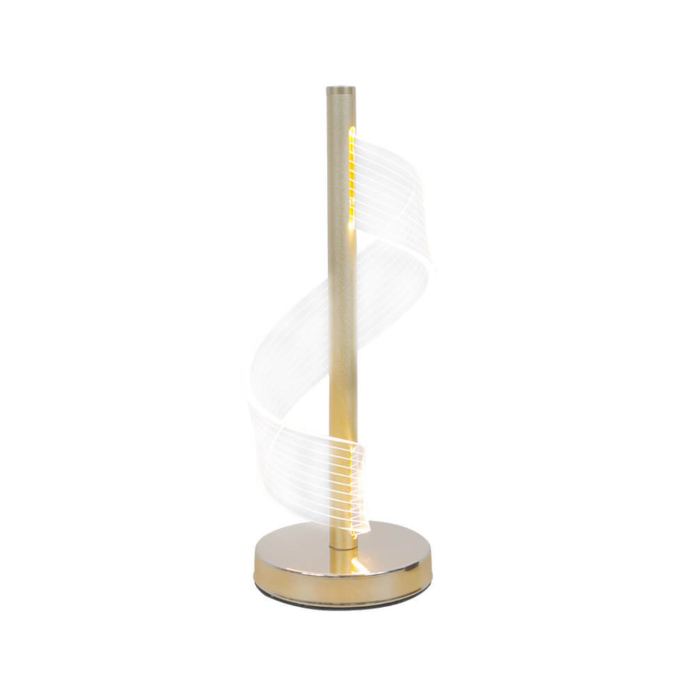 Lampe de Table LED Moderne en Acrylique Courbe de Luxe Léger 