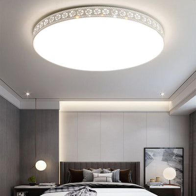 Modern Minimalist Plum Blossom Round LED Flush Mount Ceiling Light