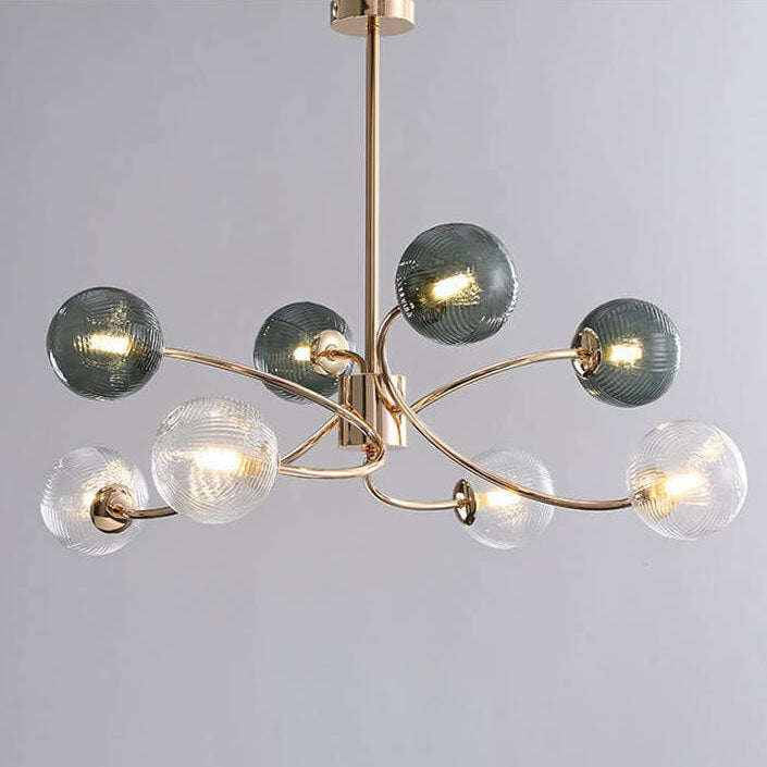 Nordic Minimalist Glass Magic Beans 6/8/12 Light Chandelier