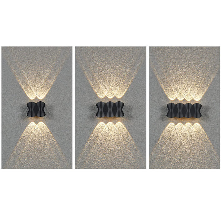 Moderne minimalistische Bogen-Säulen-LED-Wandleuchte aus Aluminium und Acryl für den Außenbereich, wasserdicht 