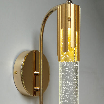 Luxury Gold Bubble Crystal Column LED Wall Sconce Lamp