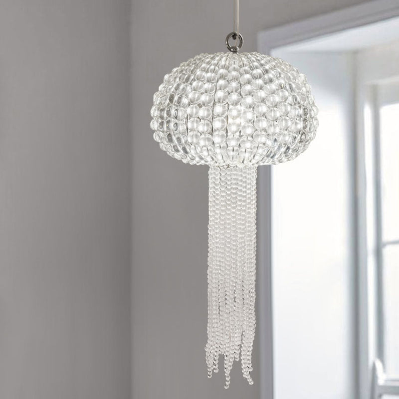 Moderne Leichte Luxus Glas Quallenform 1-Licht Pendelleuchte 