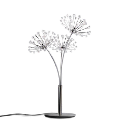 Nordic Creative Dandelion Crystal Bead Iron  3-Light Table Lamp