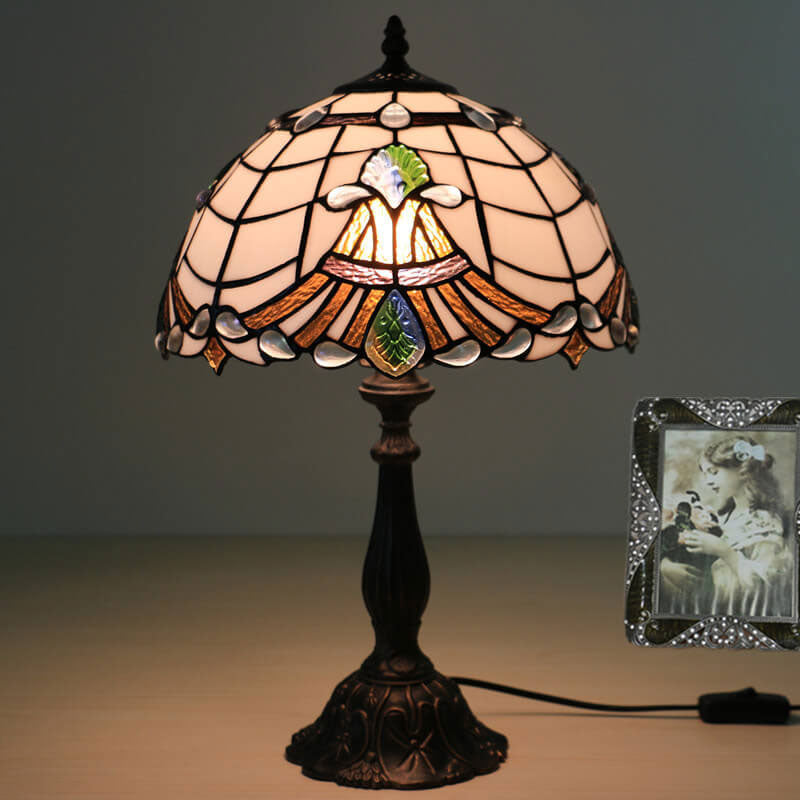 Tiffany gebogene Plexiglas-Tischlampe mit 1 Leuchte