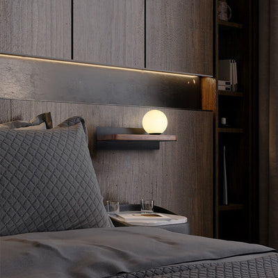 Modern Minimalist Wood Grain 1-light Wall Sconce Lamp