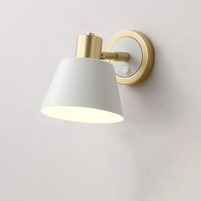 Modern Minimalist Pure White Hardware 1-Light Wall Sconce Lamp