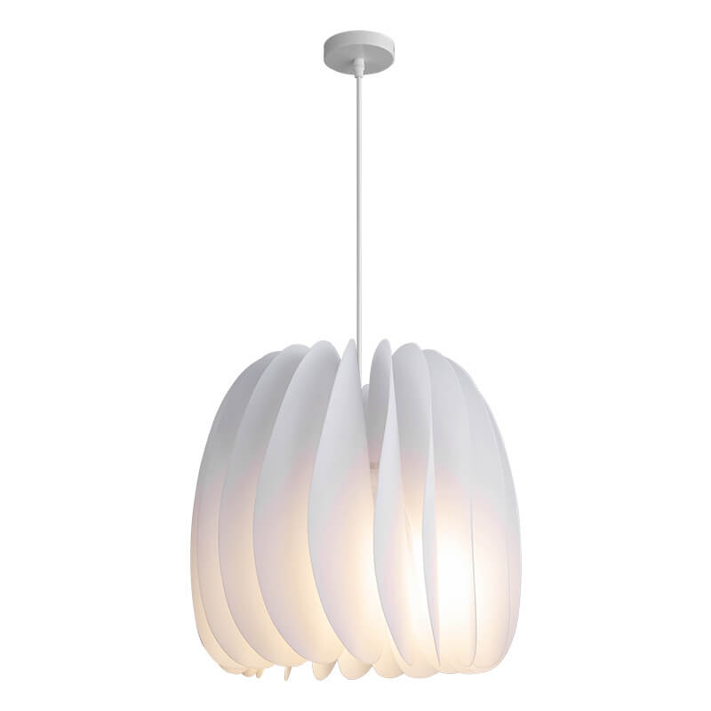 Modern Minimalist Pure White Iron Acrylic 1-Light Pendant Light