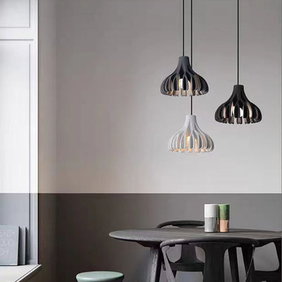 Contemporary Nordic Macaron Coral Resin Shade 1-Light Pendant Light For Dining Room