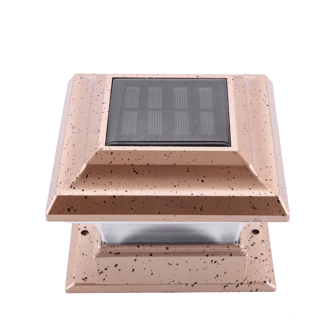 Luz solar moderna y minimalista de plástico para remate de columna, con control inteligente de luz, decorativa para vallas y paisajismo exterior 