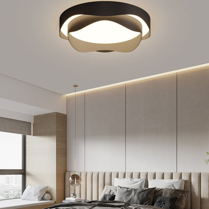 Modern Acrylic Round Creative Corrugated Design LED Flush Mount Light