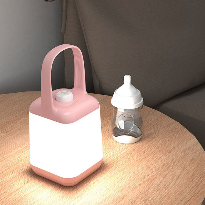 Lampe de Table LED Rechargeable Sans Fil en ABS Portable avec Bocal Carré Créatif 