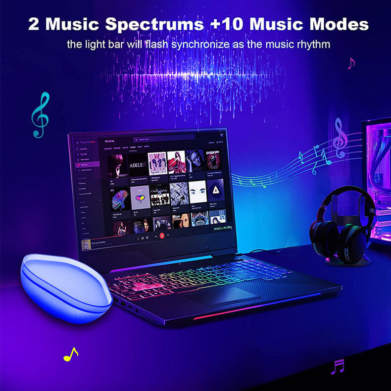 Lámpara de mesa LED con ambiente Bluetooth APP RGB creativa 