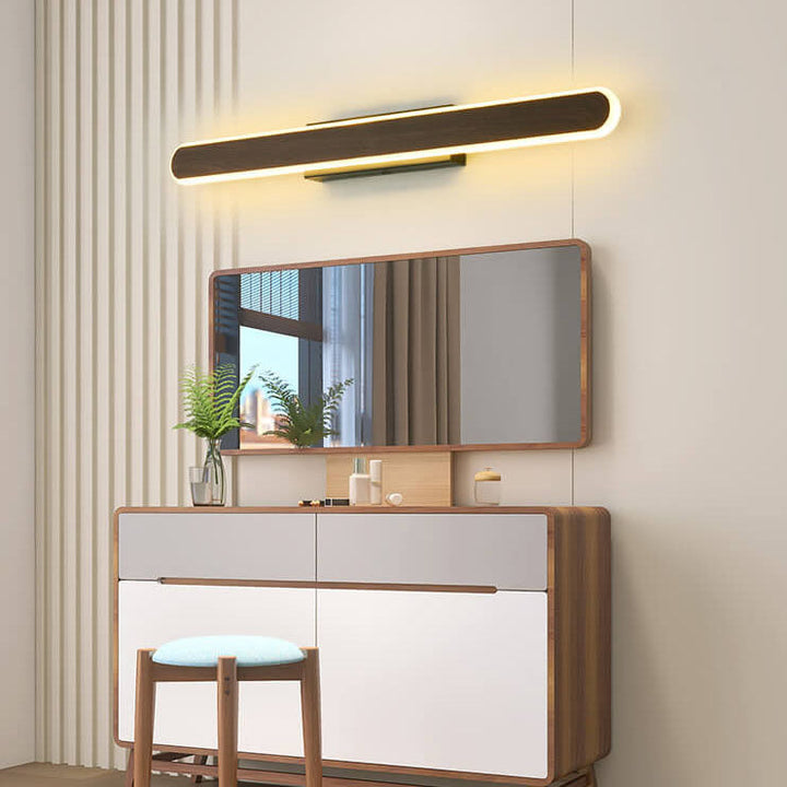 Lámpara de pared de tocador LED de madera minimalista moderna escandinava 