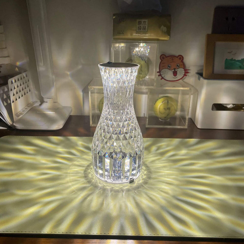 Vase Créatif Moderne Acrylique USB Rechargeable Lampe de Table à LED Tactile 