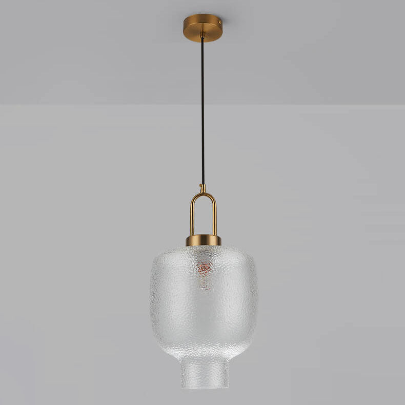 Nordisches Licht Luxus Oval Klar Glas 1-Licht Pendelleuchte 