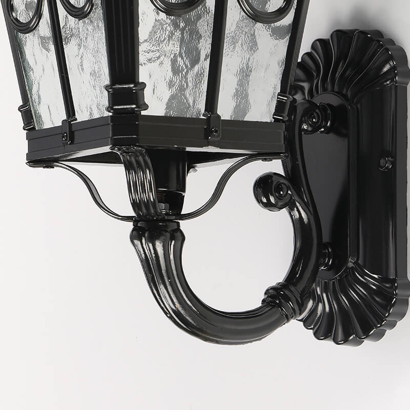 Lampe murale 1 lumière en aluminium moulé sous pression noir rétro Europe pour l&