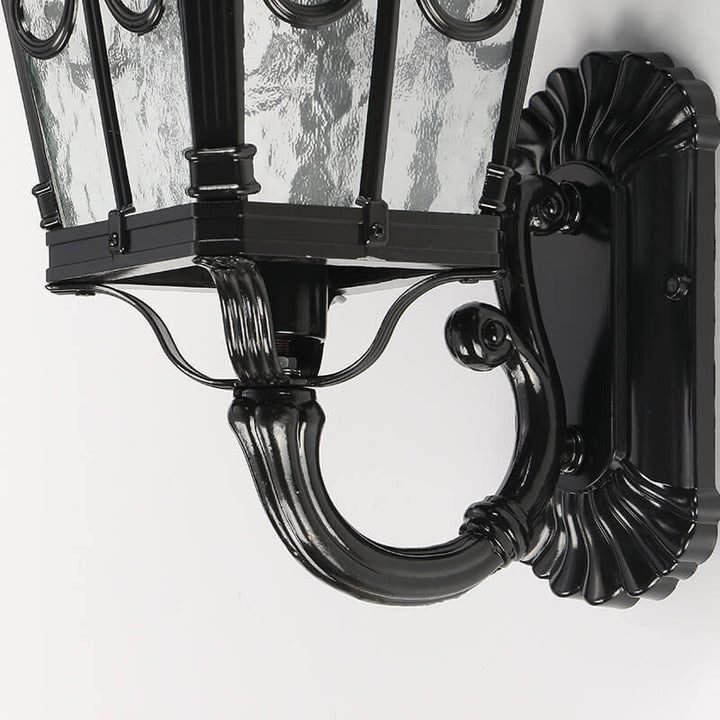 Lampe murale 1 lumière en aluminium moulé sous pression noir rétro Europe pour l&