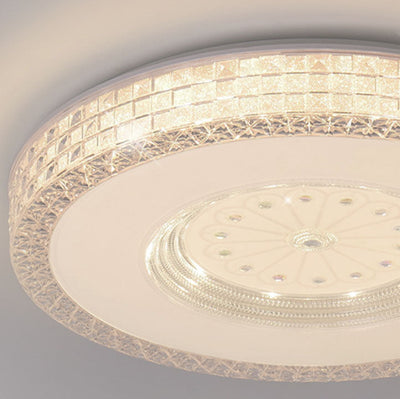 Light Luxury Round Acrylic Starlight LED Flush Mount Ceiling Light