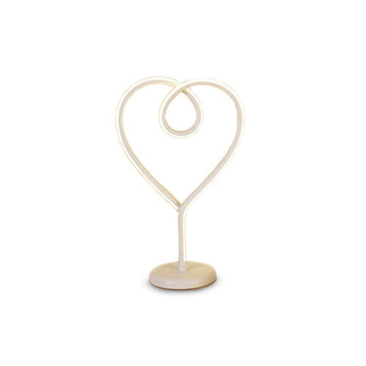Modern Creative Heart Shape Aluminum Iron LED Table Lamp