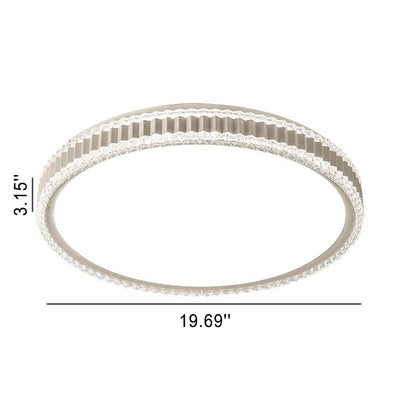 Nordic Light Luxury Round Simple LED Flush Mount Light