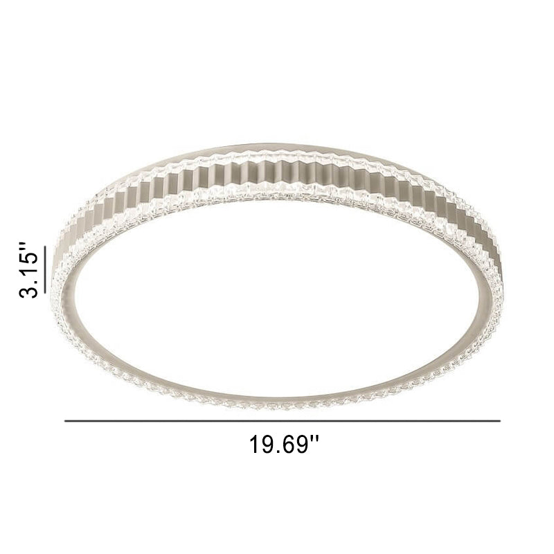 Nordic Light Luxury Round Simple LED Flush Mount Light