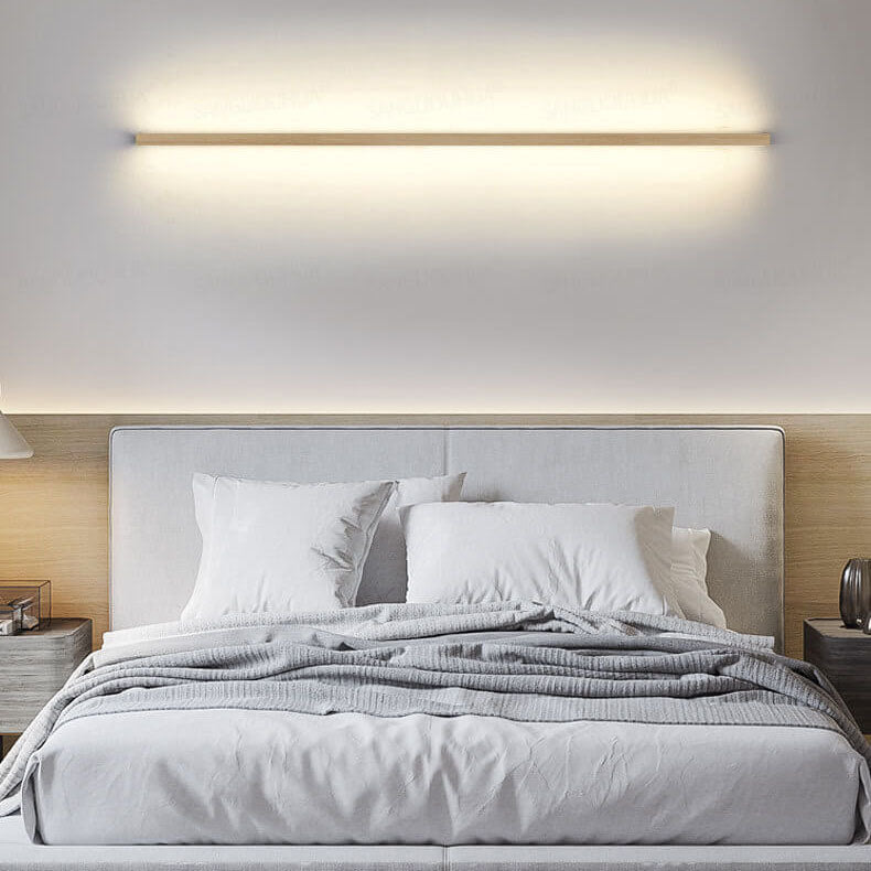 Japanese Simple Solid Wood Strip LED Wall Sconce Lamp