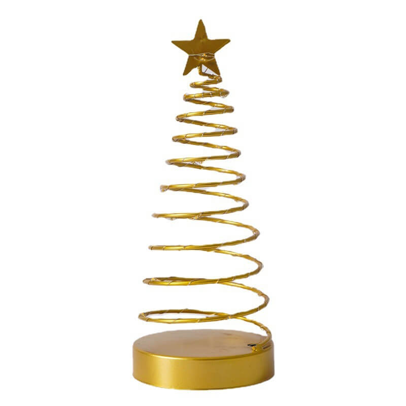 Lampe de table moderne créative en spirale étoilée de Noël décorative pour la nuit 