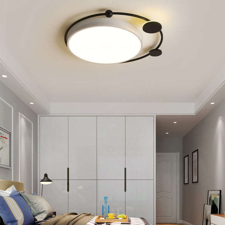 Moderne Luxus Eisen Kreis Ring Acryl Schirm LED Deckenleuchte für Wohnzimmer 
