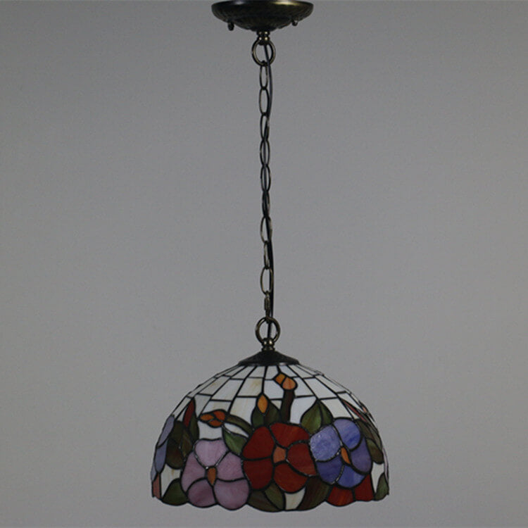 Tiffany European Stained Glass Dome 1-Light Pendelleuchte 