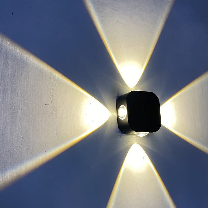 Applique murale LED extérieure carrée étanche simple 