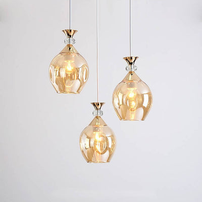 Nordic Gradient Glass Orb 1/3 Light Chandelier