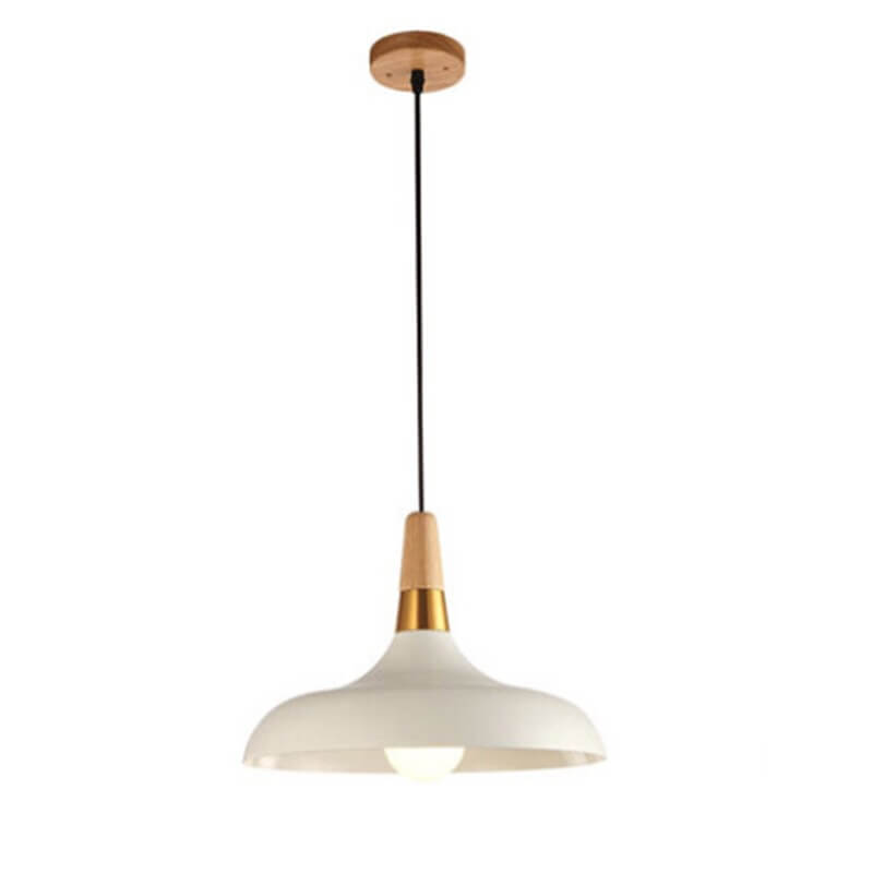 Nordic Macaron Barn Hardware Wood 1-Light Pendant Light