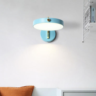 مصباح حائط LED مستدير من الحديد بتصميم الماكرون الحديث 