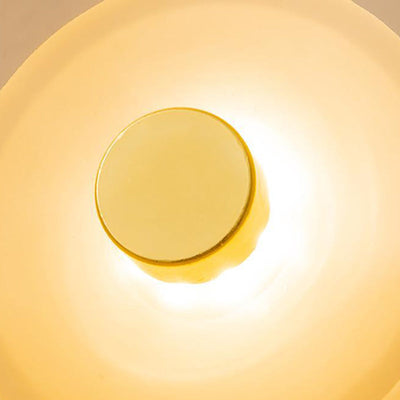 Contemporary Simplicity Iron Round Glass LED Wall Sconce Lamp For Living Room