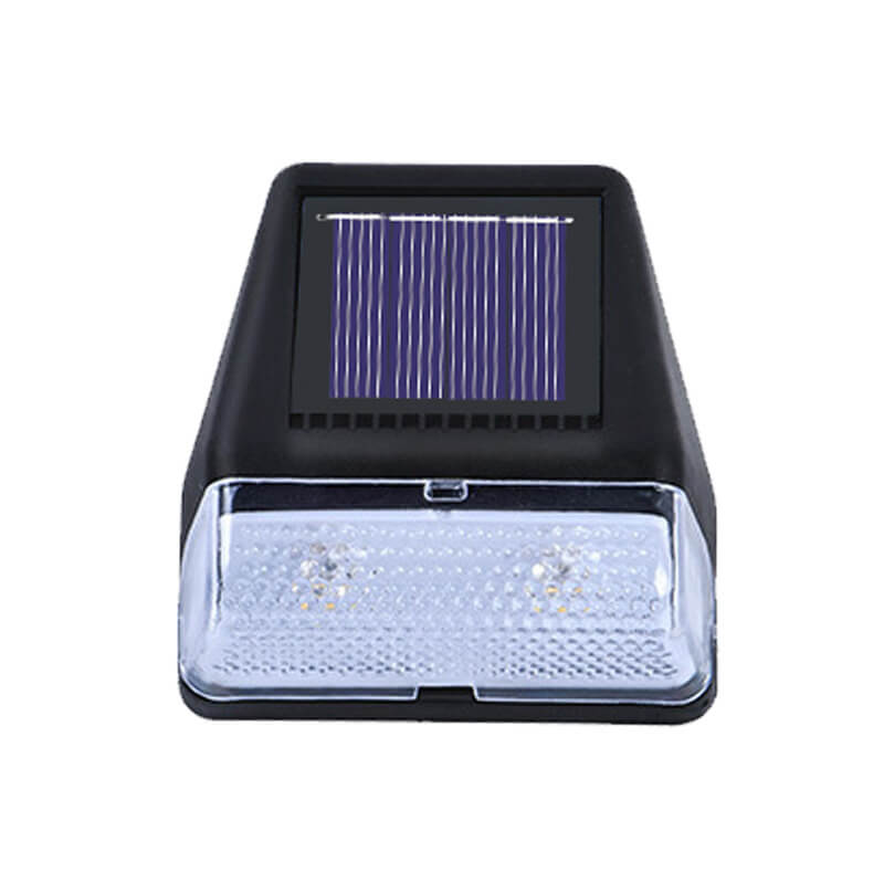 ضوء حائط حديقة فناء خارجي مقاوم للماء LED يعمل بالطاقة الشمسية بشكل مربع حديث 