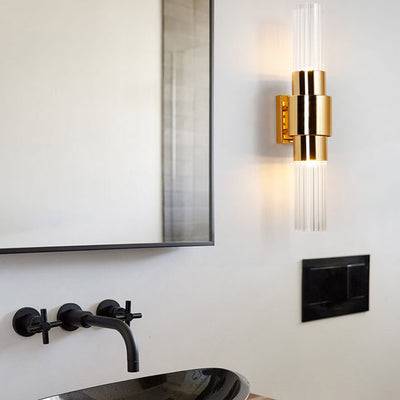 Modern Iron Glass 1/2-Light Wall Sconce Lamp