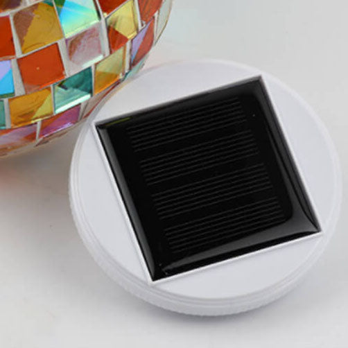 Luz de césped LED para exteriores de mosaico impermeable ABS solar Tiffany 