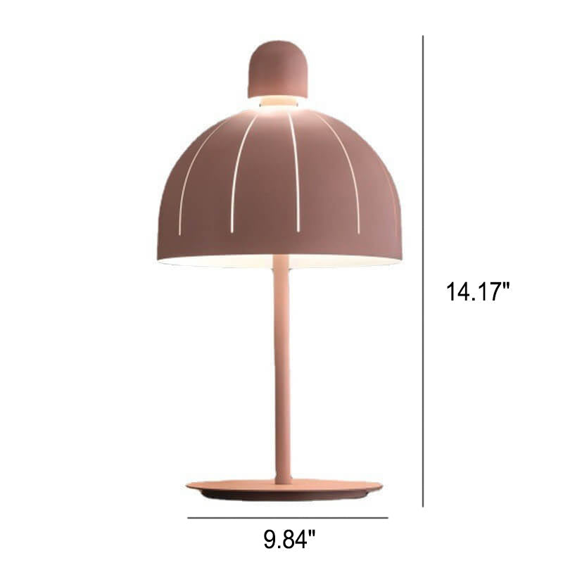 Nordic Pink Mushroom Metal LED Table Lamp