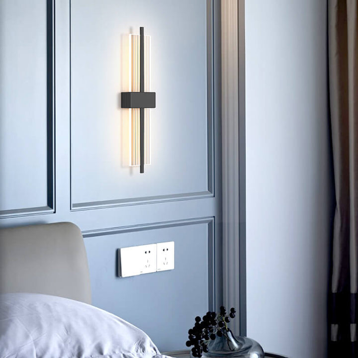 Applique murale LED rectangulaire en acrylique créative et luxueuse 