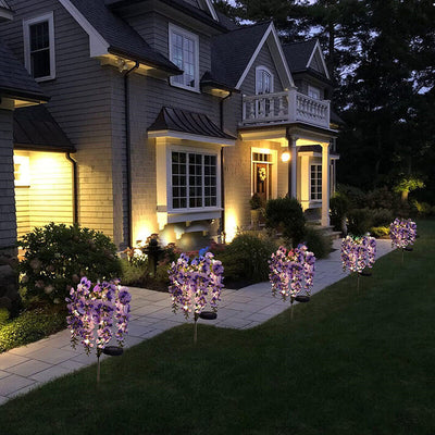 Solar Simulation Wisteria LED Outdoor Lawn Decorative Floor Plug Light