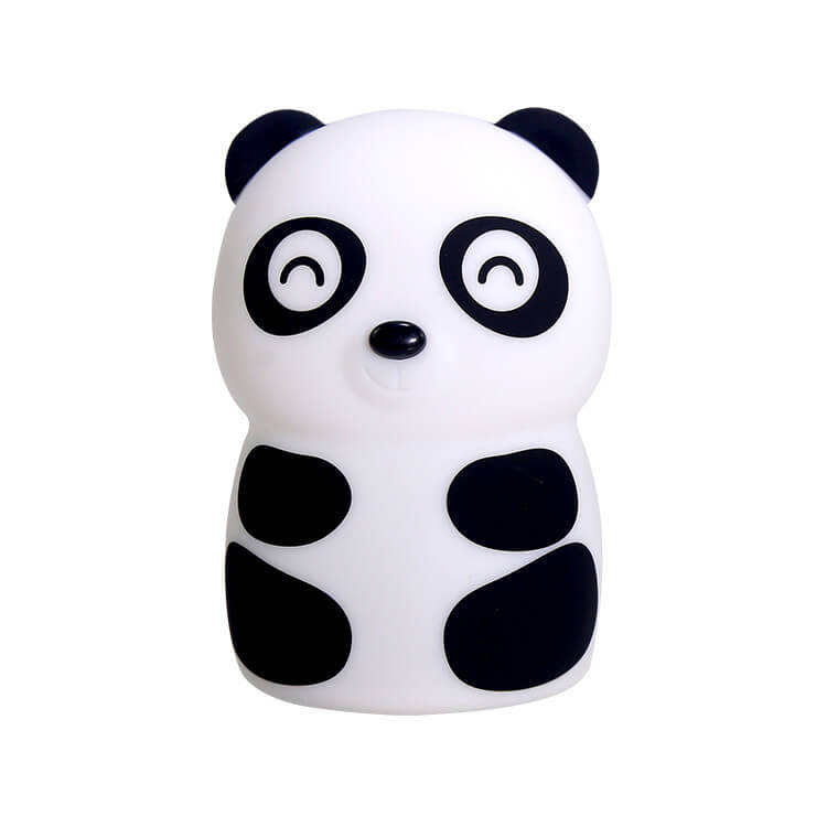 Lámpara de mesa de luz nocturna LED de silicona creativa con forma de panda de dibujos animados 